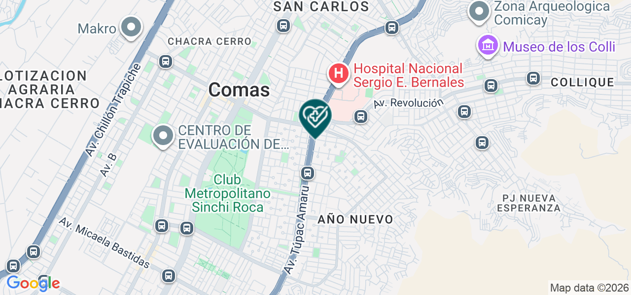 Mapa de Policlinico de Diagnostico Digital Virgen del Rosario S.A.C. - Podivir S.A.C.