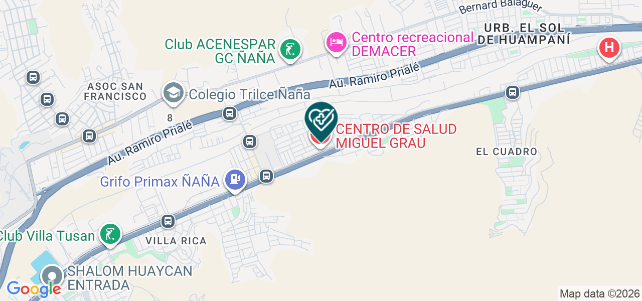 Mapa de Policlínico "la Luz
