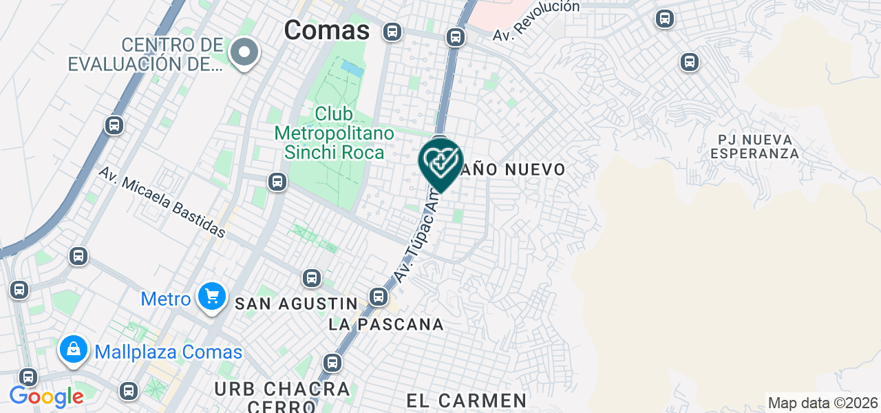 Mapa de Corazon de Jesus