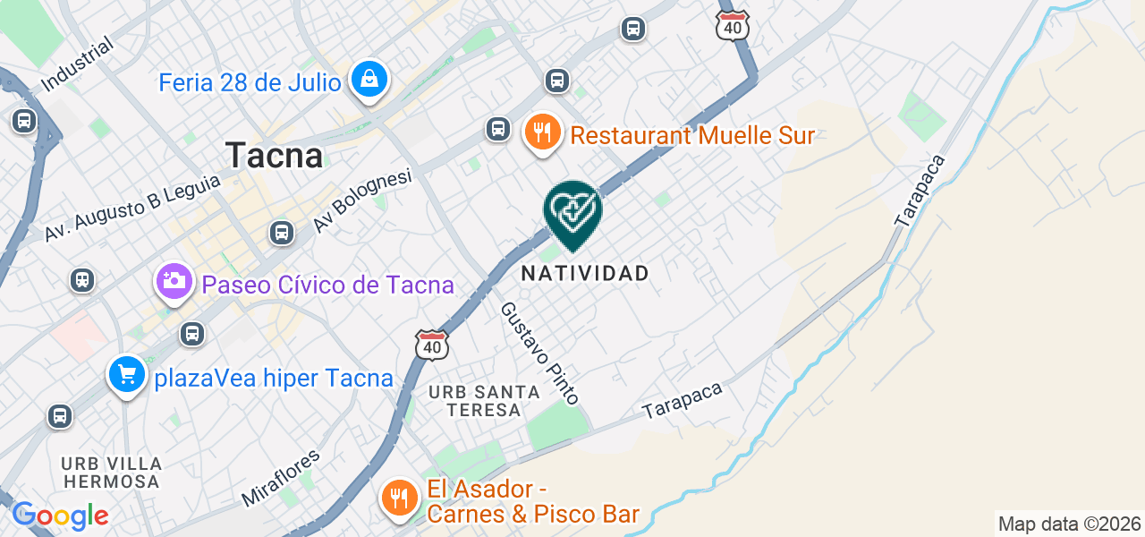 Mapa de Consultorio Dental Virgen de la Natividad