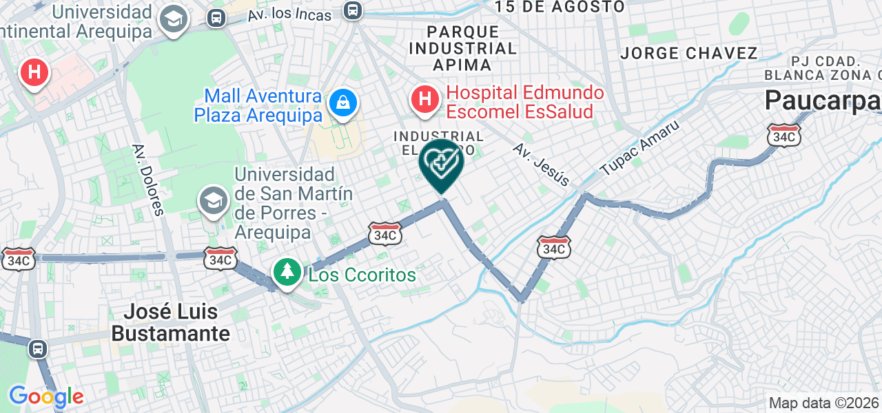 Mapa de Policlinico Santisima Cruz de Romero SRL