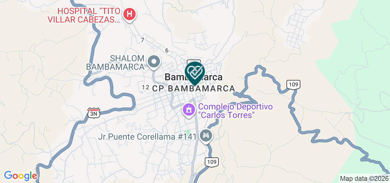 Mapa de Laboratorio de Análisis Clínicos Microbio San Lorenzo