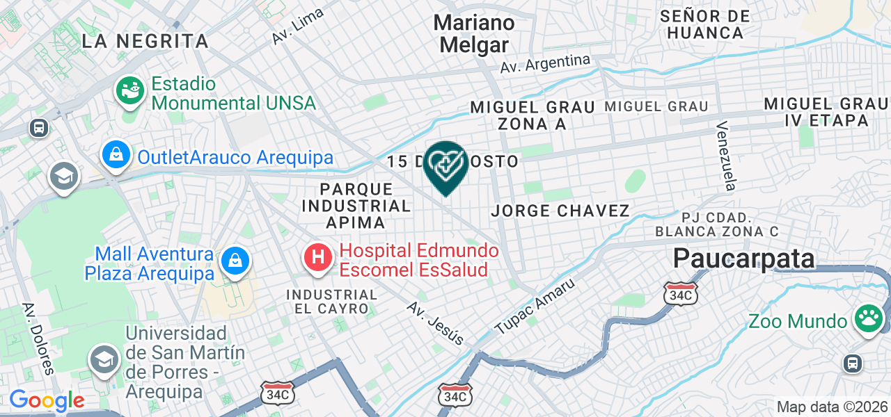 Mapa de Centro de Investigación de Diagnostico Especializado en Laboratorio