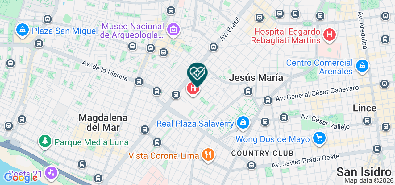 Mapa de Laboratorio Clinico Ccv Lab
