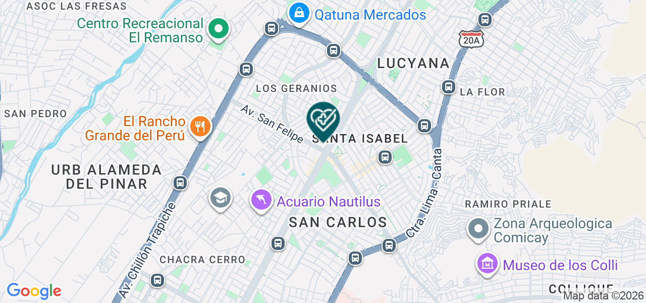 Mapa de Policlinico Monserrat San Felipe