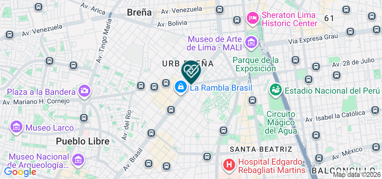 Mapa de Centro Medico y Laboratorios Analizar