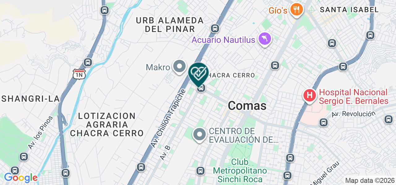 Mapa de Consultorio Odontologico Odonto Express