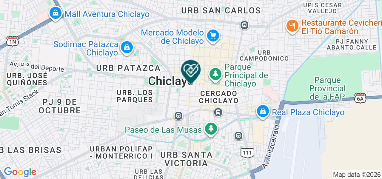 Mapa de Clinica de Ojos Gmr