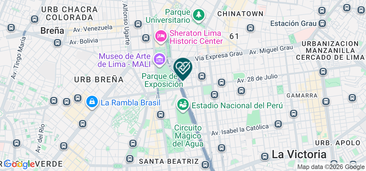 Mapa de Policlinico Julio C. Tello