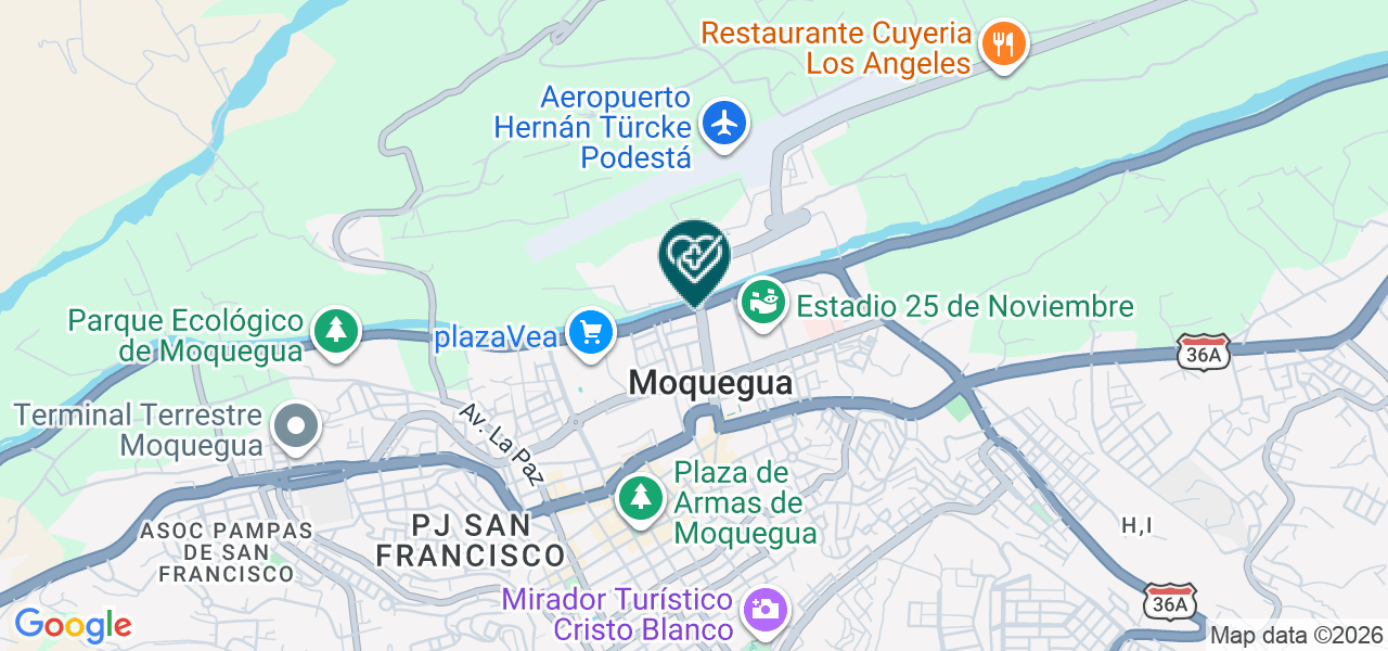 Mapa de Centro Medico Clínica del Sur