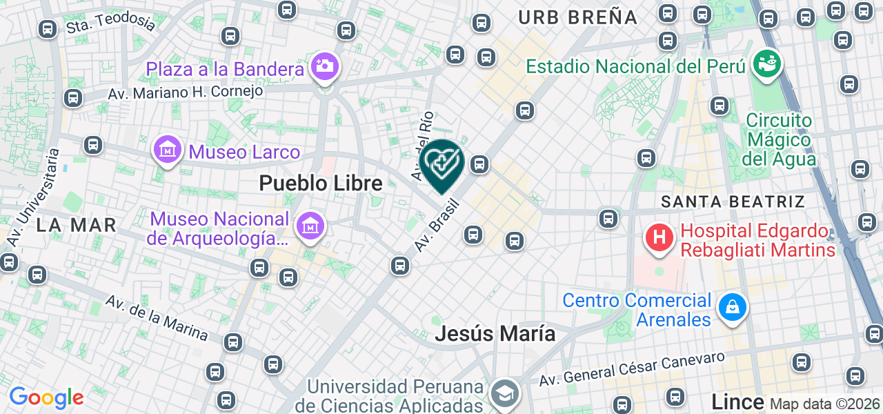 Mapa de Centro Odontologico Bioestetica Oral S.A.C.