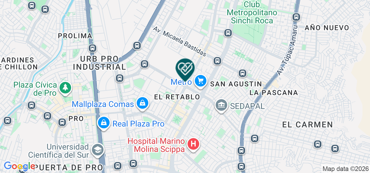 Mapa de Consultorio Medico de la Dra Mauricci