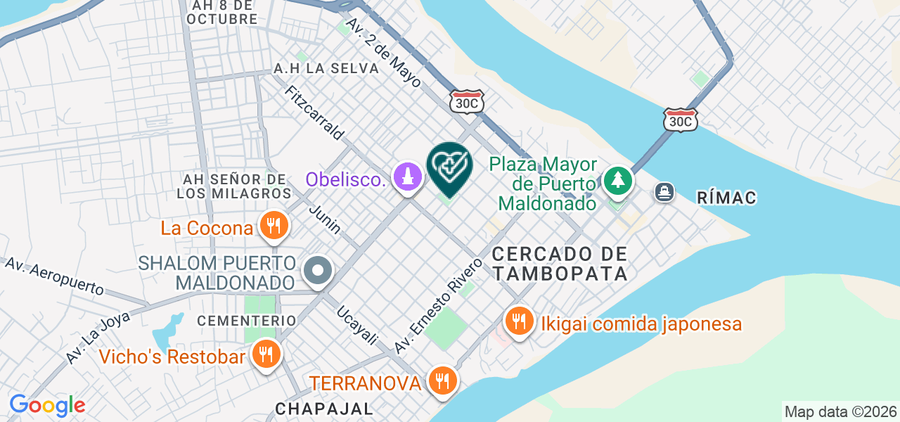 Mapa de Servicio de Ambulancia Salud & Fe