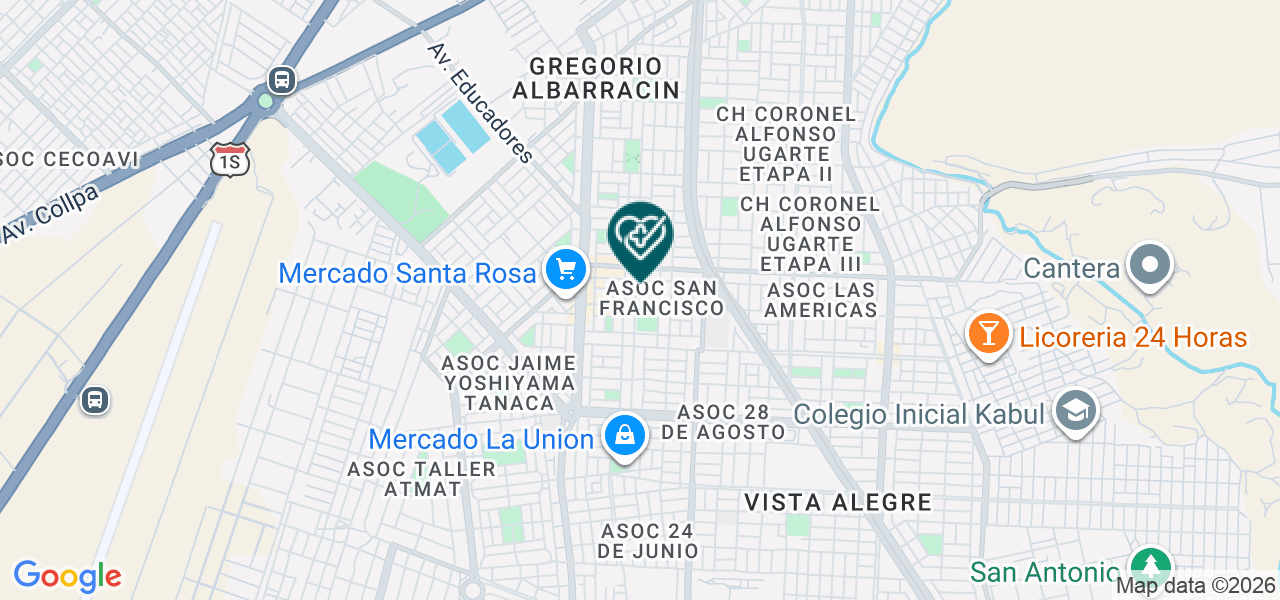 Mapa de Laboratorio Clinico San Bartolome