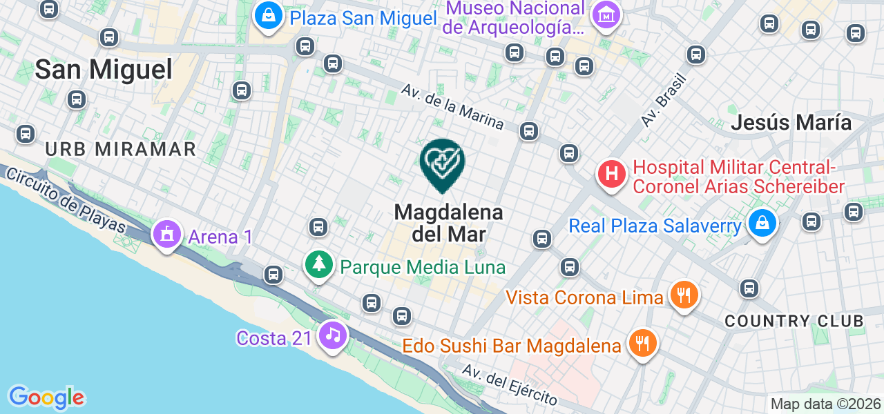 Mapa de Clinica Materno Inf. Virg. del Rosario S.R.L.