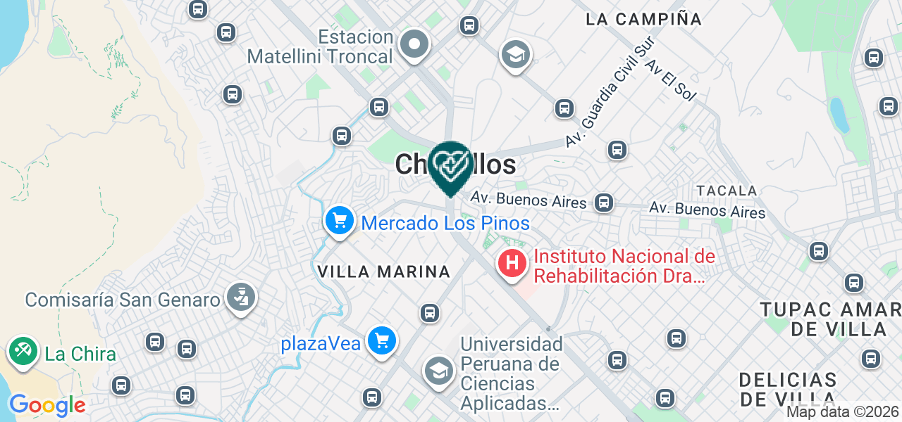 Mapa de Clínica Solidaria la Campiña