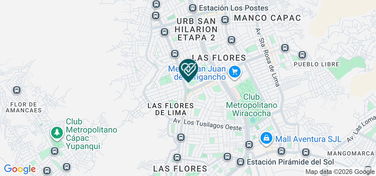 Mapa de Centro Odontologico Americano - los Jardines