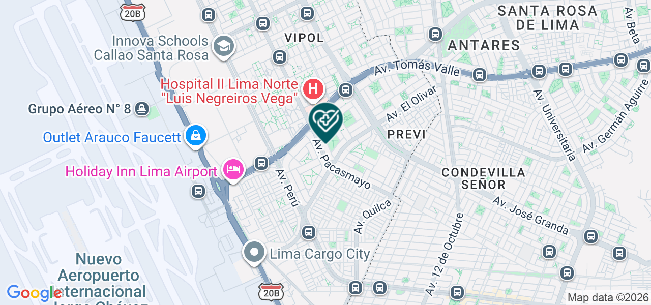 Mapa de Consultorios Medico Seriviprev SAC