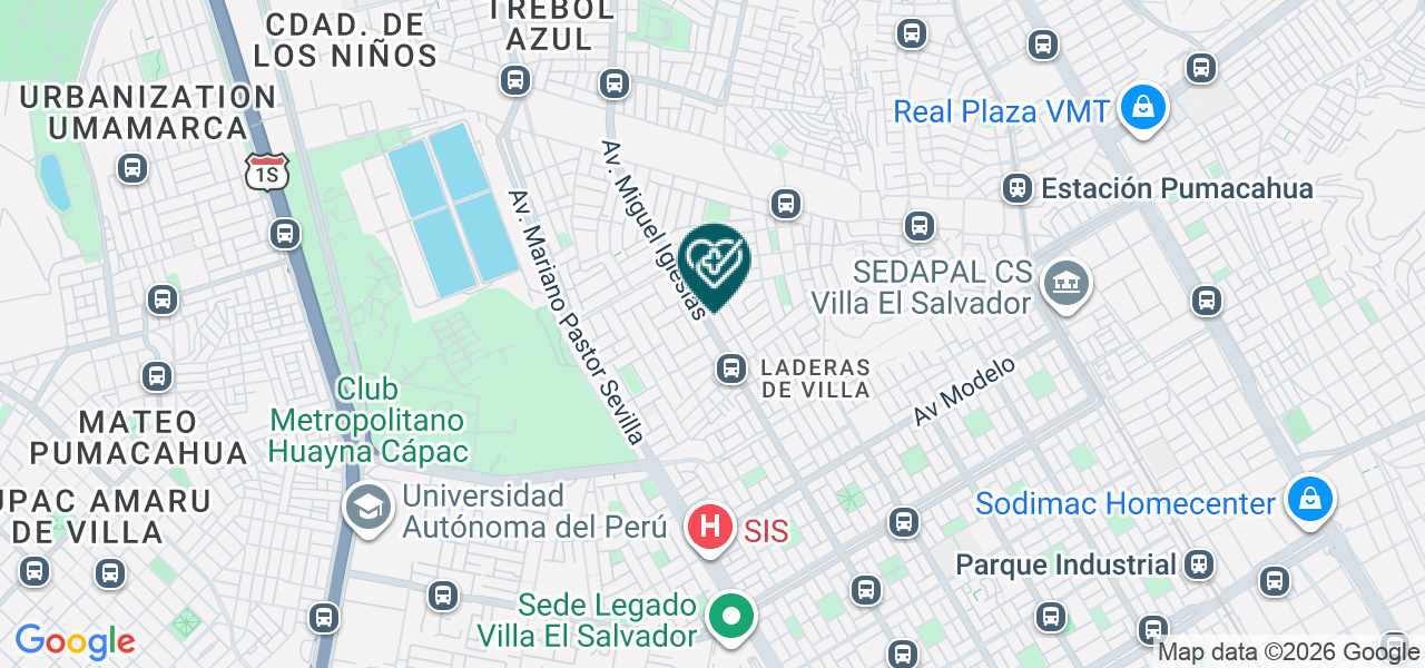 Mapa de Servicios Medicos Nuestra Salud