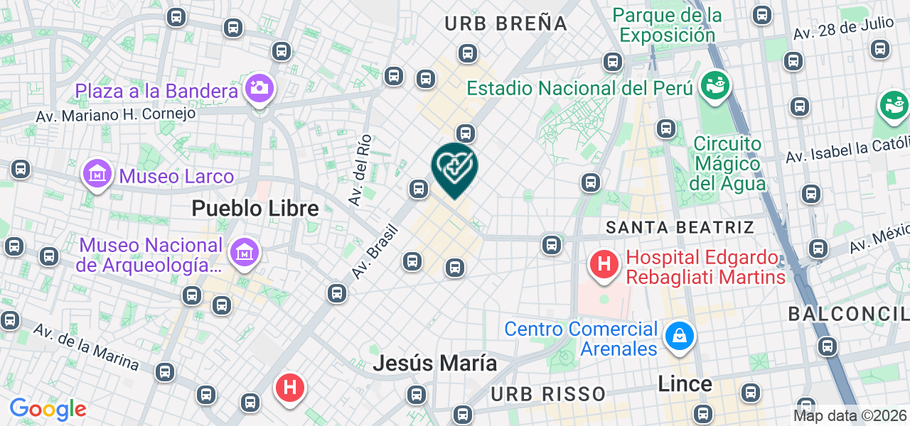 Mapa de Centro de Diagnostico Oms