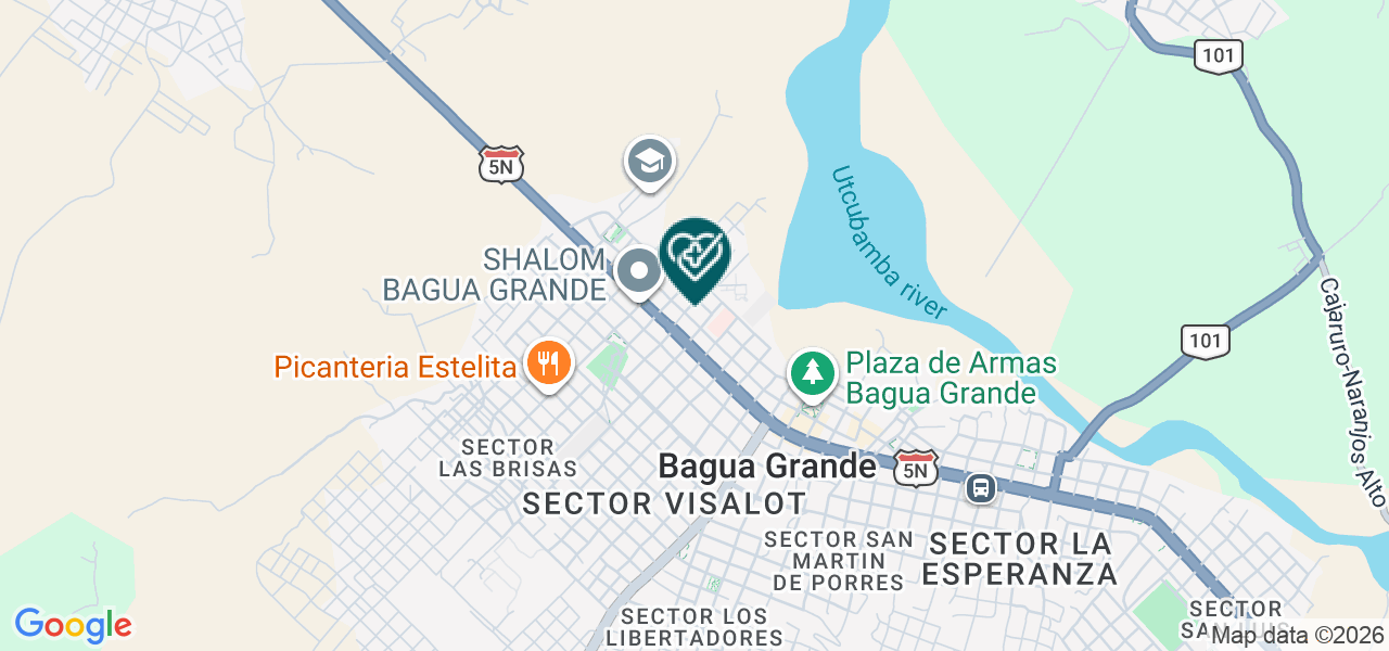 Mapa de Laboratorio Clinico Cadilab - Bagua Grande
