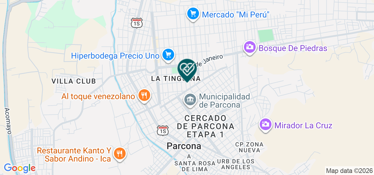 Mapa de Policlinico Popular Esp. Medicas