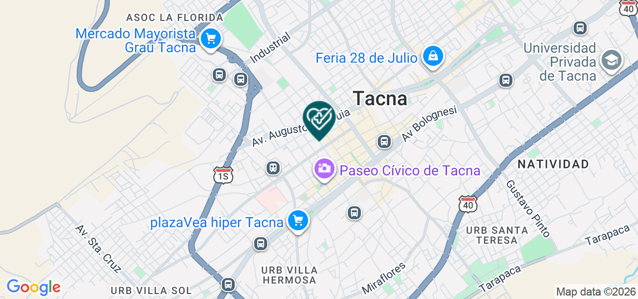 Mapa de Policlinico la Luz