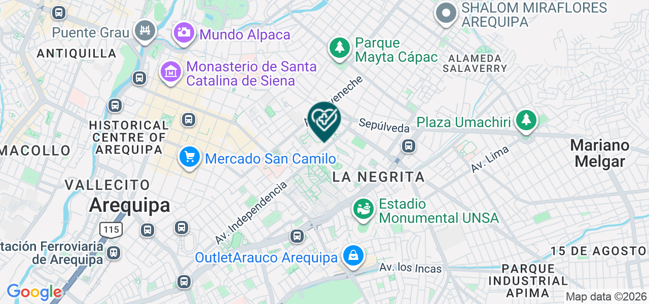 Mapa de Consultorio Oftalmologico los Andes S.A.C.