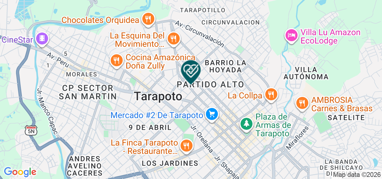 Mapa de Centro Odontologico Americano - Tarapoto