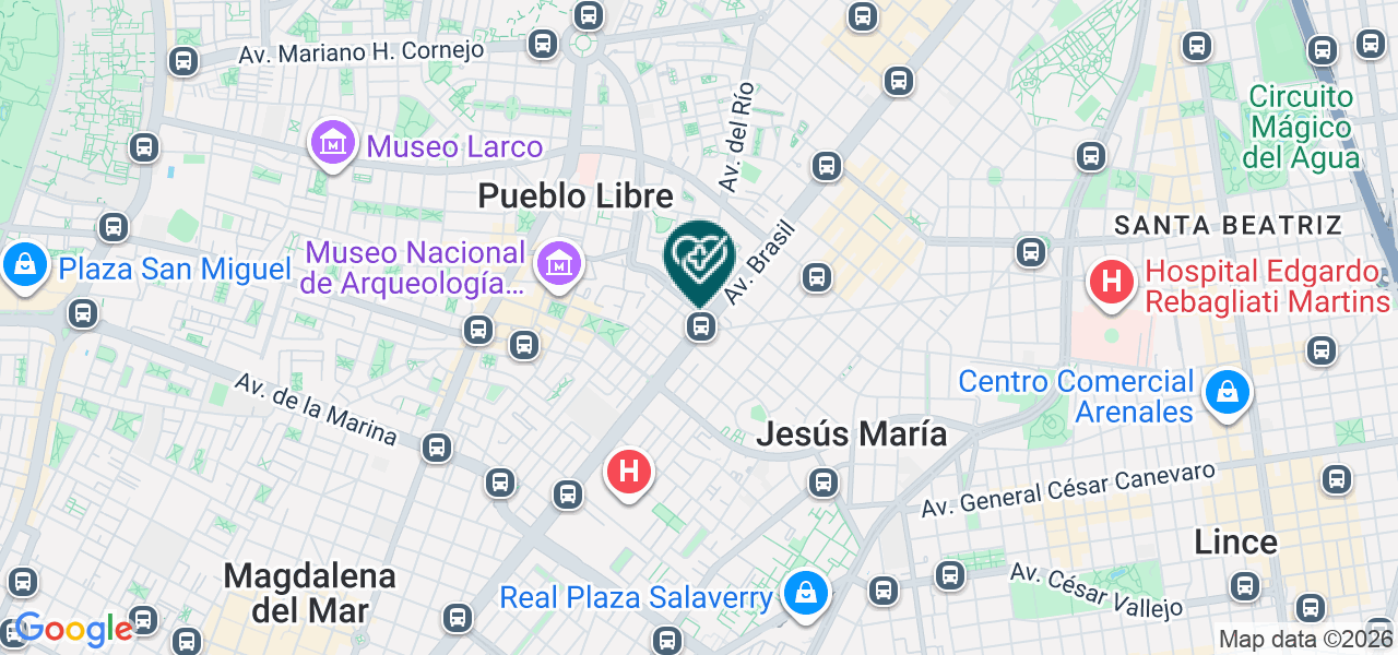 Mapa de Brycer Laboratorios Consultorios Medicos