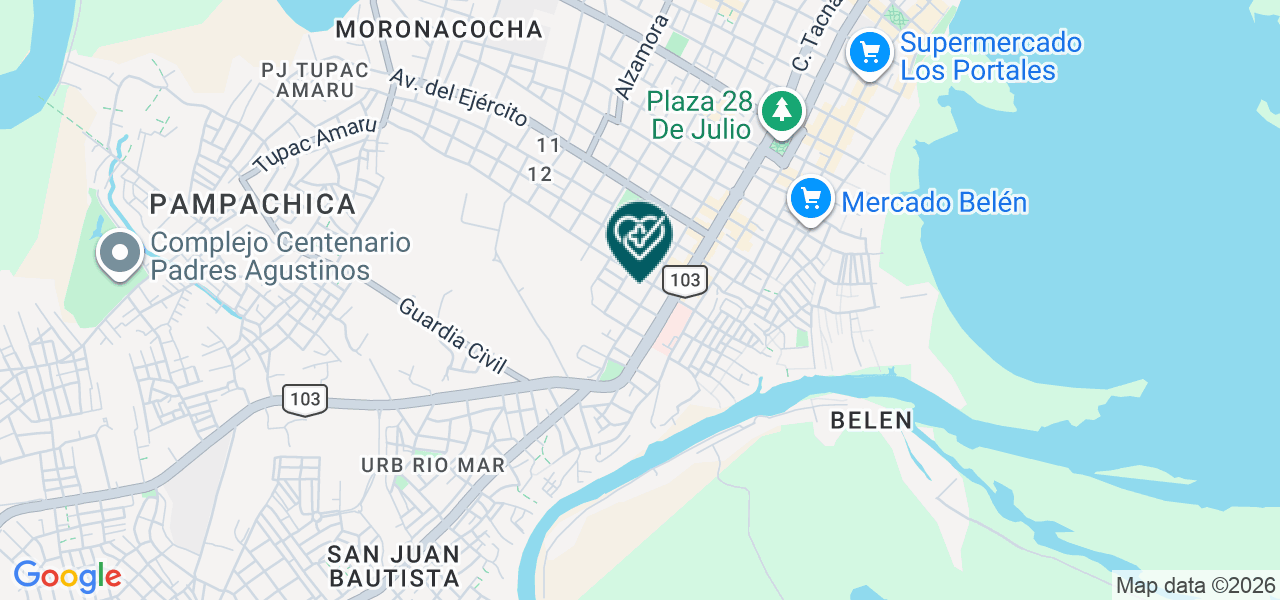 Mapa de Centro Medico Iquitos Vida