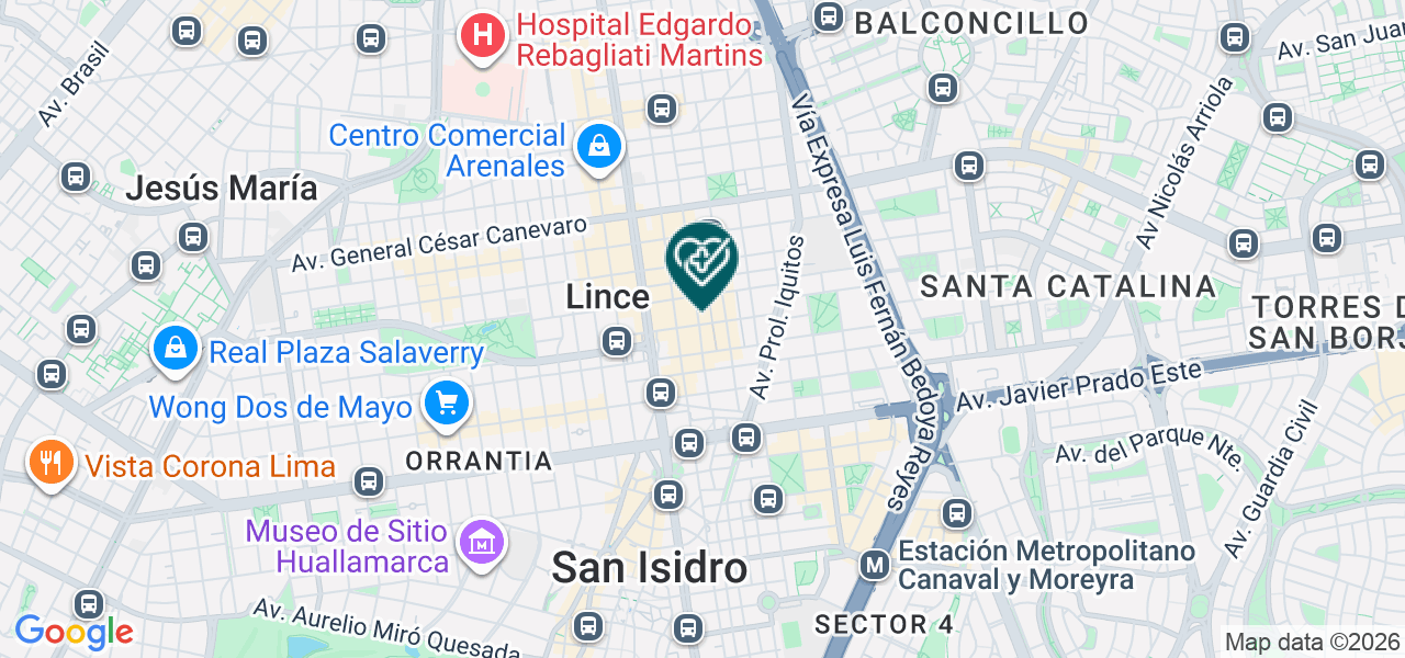 Mapa de Consultorio Odontologico Planident