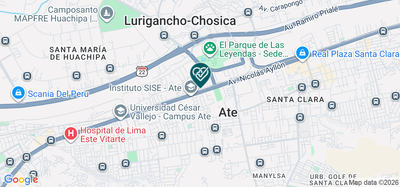 Mapa de Policlinico Rivera