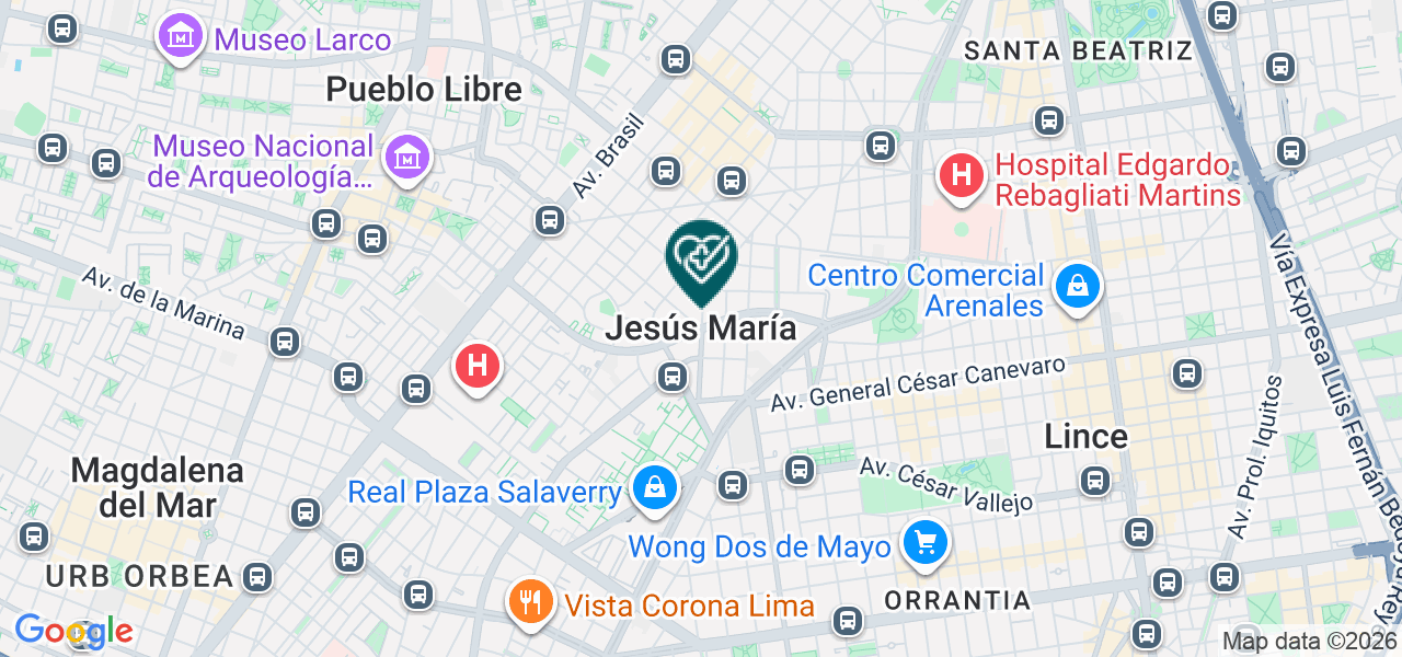 Mapa de Consultorio Eduardo Matos