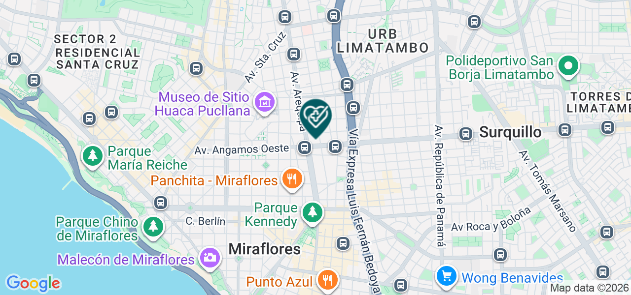 Mapa de Multident Angamos