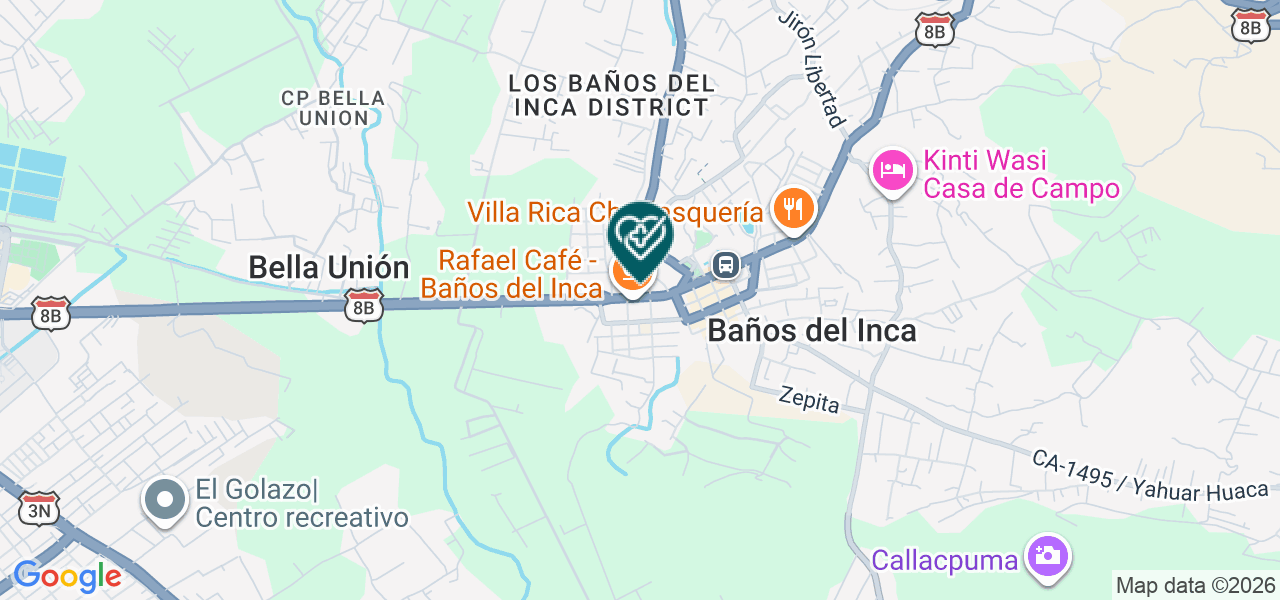 Mapa de Fisioterapia y Podologia Cajamarca