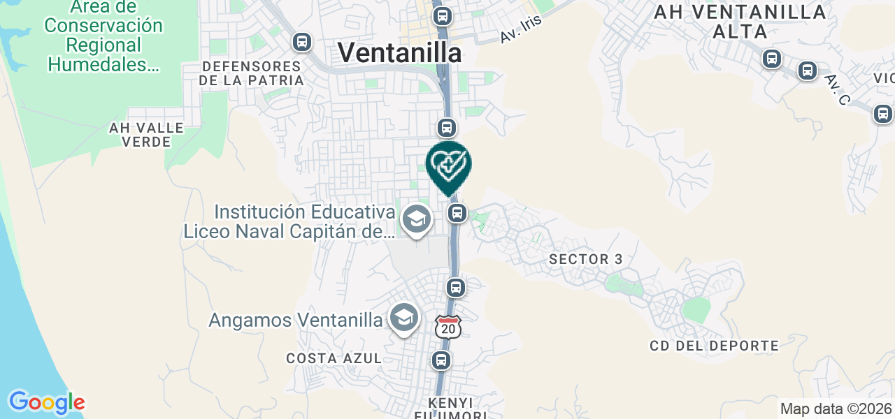 Mapa de Dental Centro