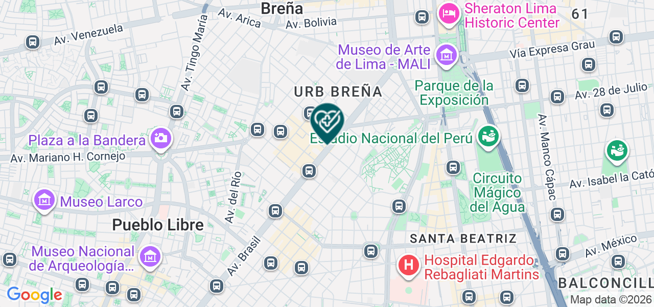 Mapa de Clinica Integra Quirurgica