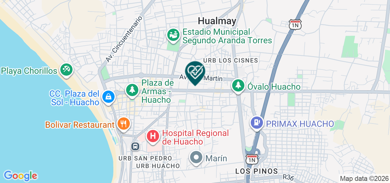 Mapa de Centro Médico Divina Luz