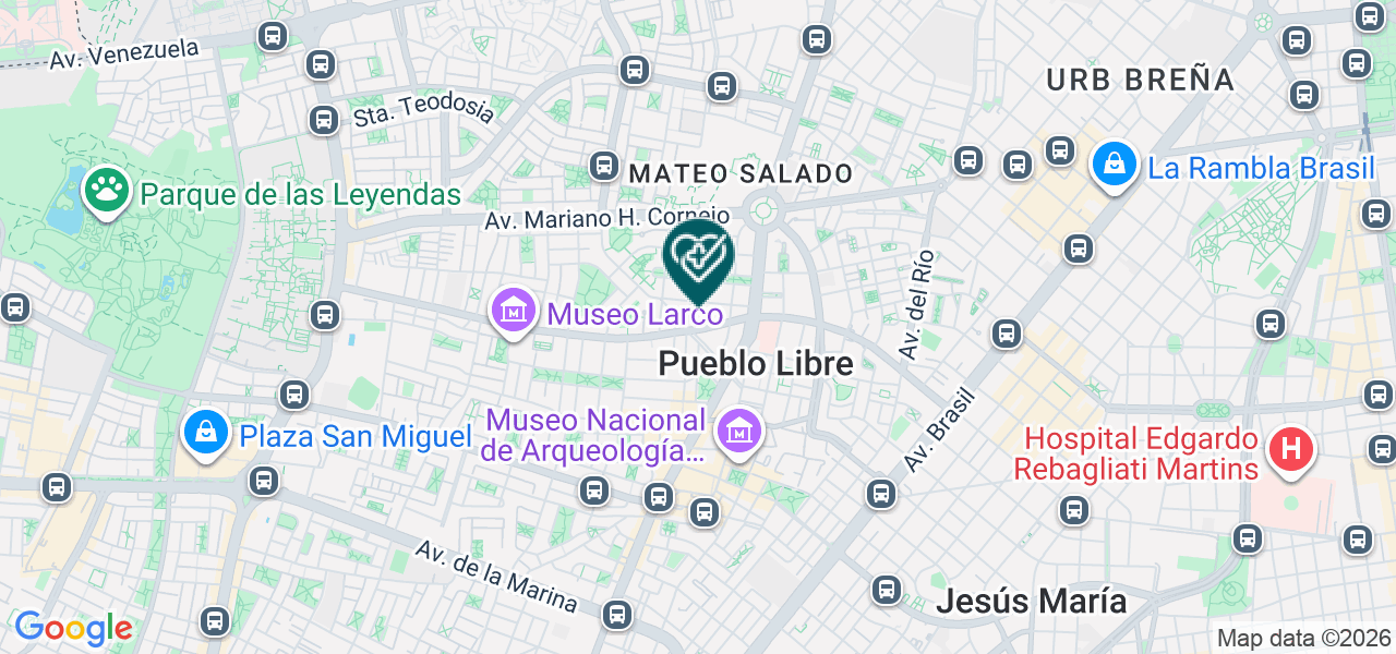 Mapa de Centro Medico y de Salud Ocular
