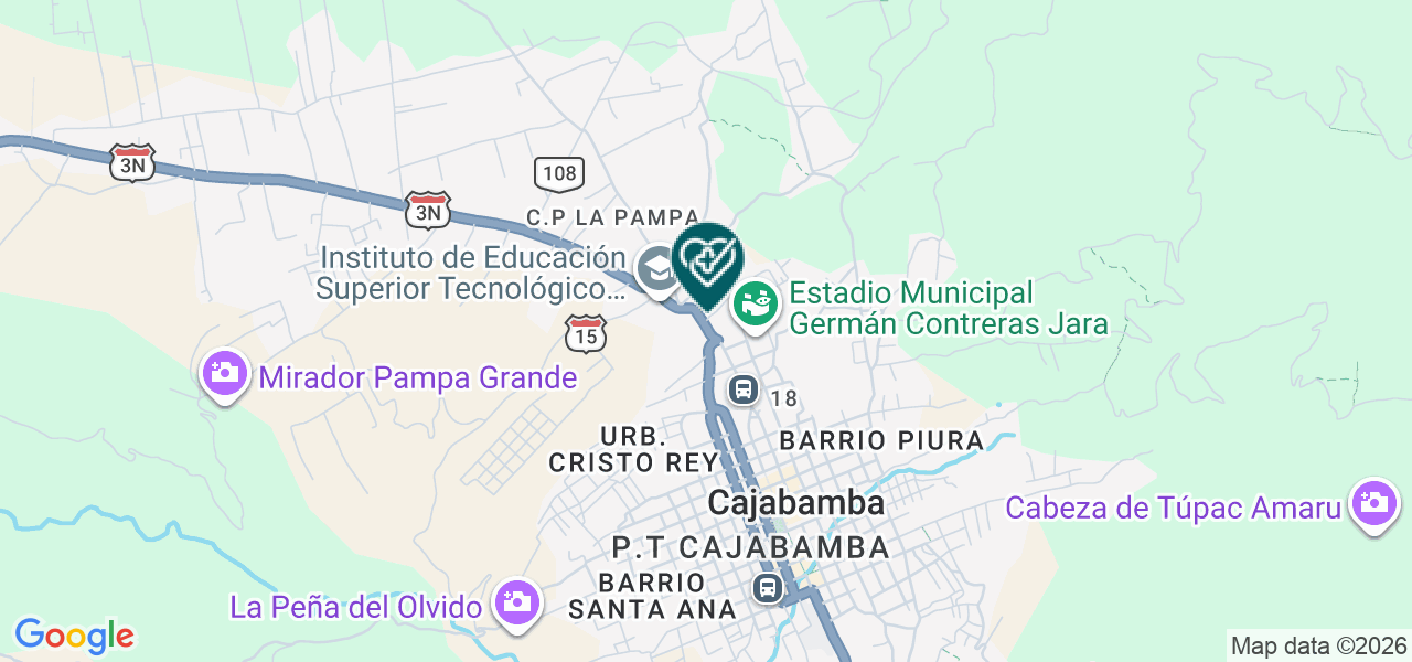 Mapa de Centro Medico Especializado en Gineco Obstetricia Rosaria Martina Villarreal Quiroz S.R.L.