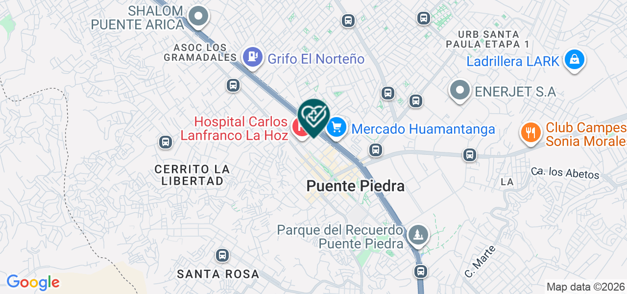 Mapa de Consultorio Especializado Santa Ursula