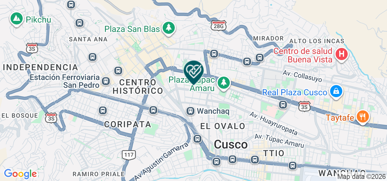 Mapa de Inkamay Salud Cusco