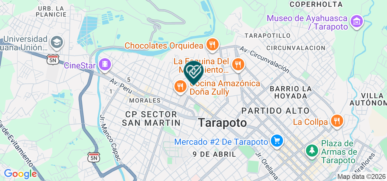 Mapa de Centro Medico Virgen de Guadalupe