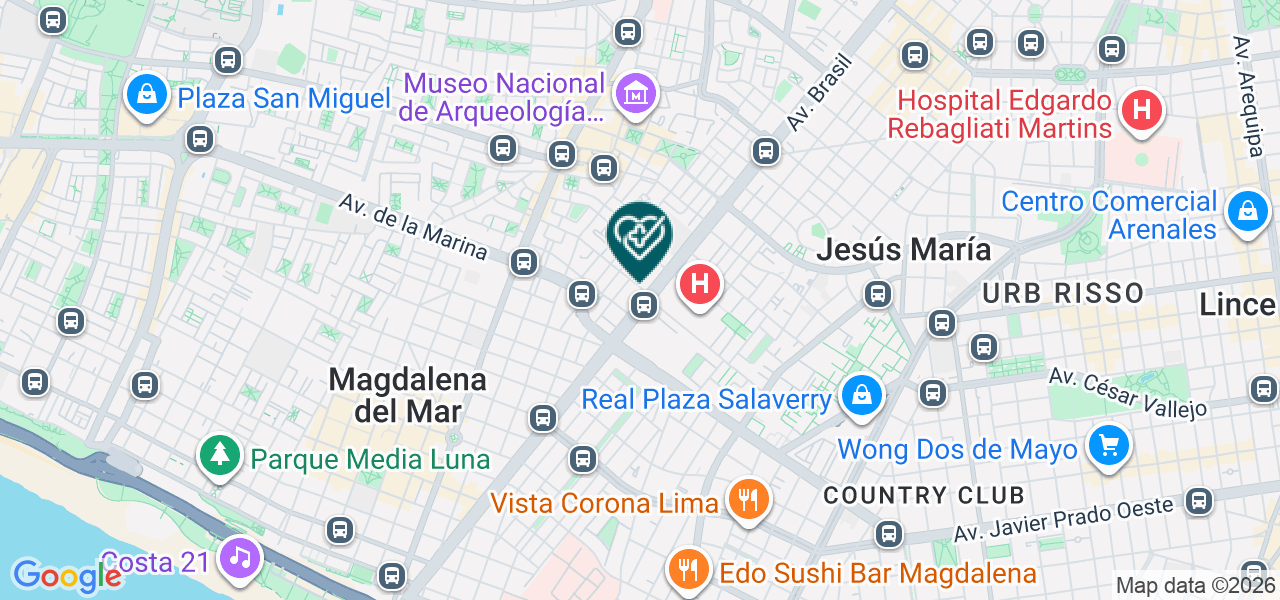 Mapa de Integra Salud Jym