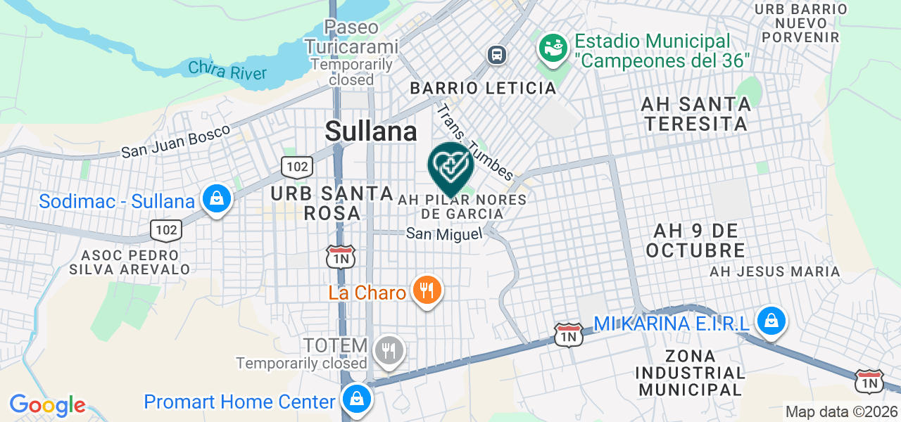 Mapa de Centro Odontologico Sullana Sonrie