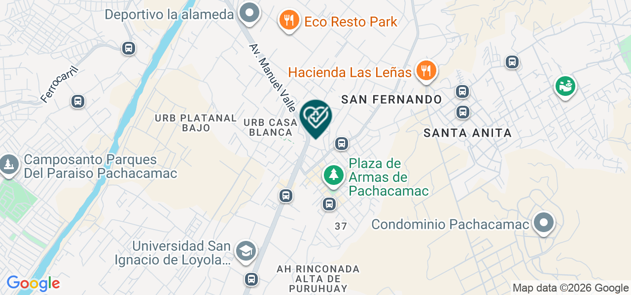Mapa de Consultorio Medico Cubano Peruano Sagrado Corazon
