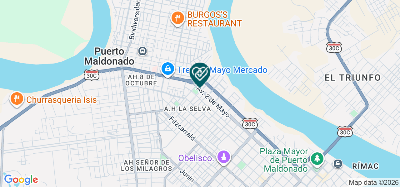 Mapa de Avant Salud Puerto Maldonado