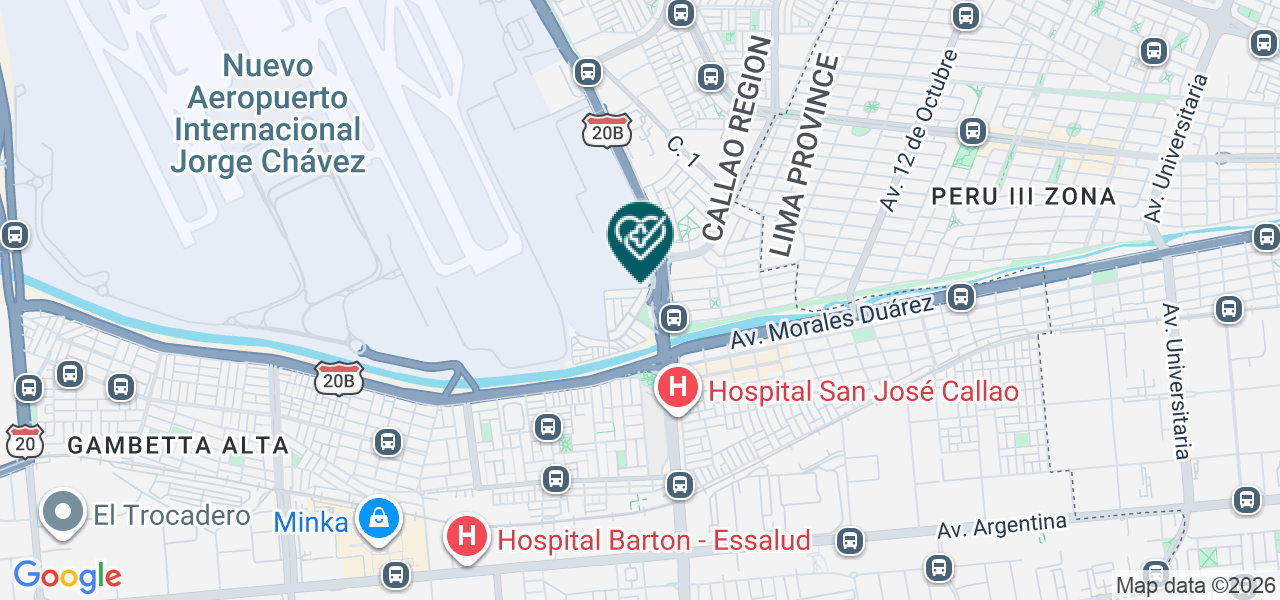 Mapa de Policlinico Becker