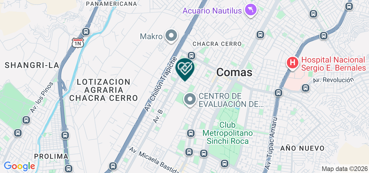 Mapa de Consultorio Medico Obstetrico Vida y Salud